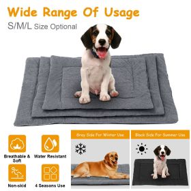 Dog Bed Mat Comfortable Fleece Pet Dog Crate Carpet Reversible Pad Joint Relief (size: medium)